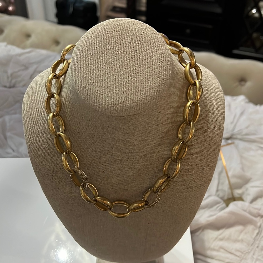 Stella & Dot Pave Link Necklace and Pave Link  Bracelet